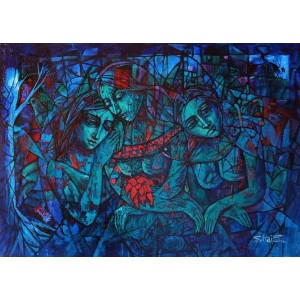 Shaista Momin, 24 x 36 Inch, Acrylic on Canvas, Figurative Painting, AC-SHM-054